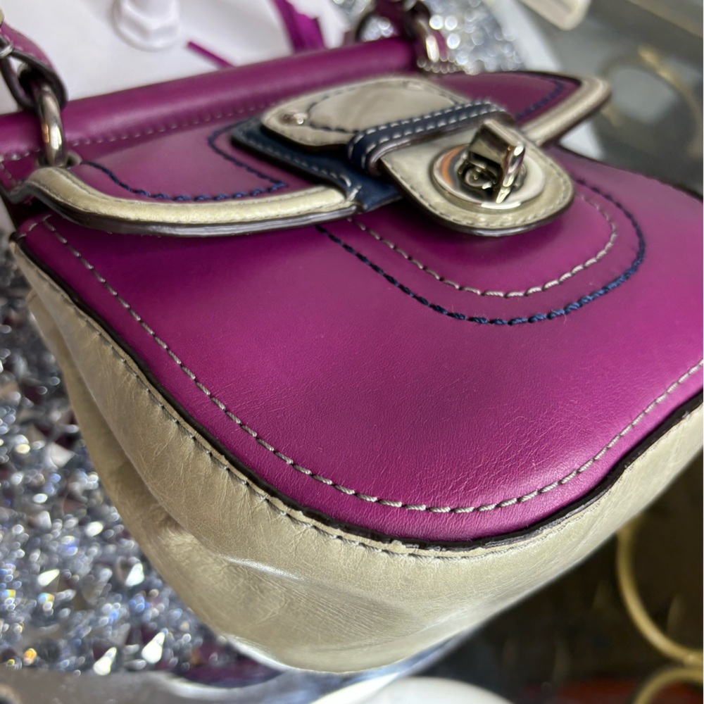 Coach 2012 Legacy Mini Willis colorblock leather crossbody bag EUC - Picture 15 of 17